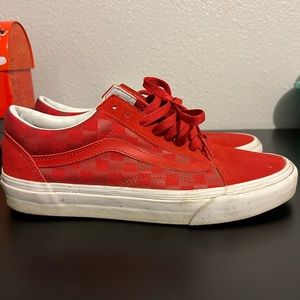 Men’s Vans Old Skool Red/White Size 8.5.